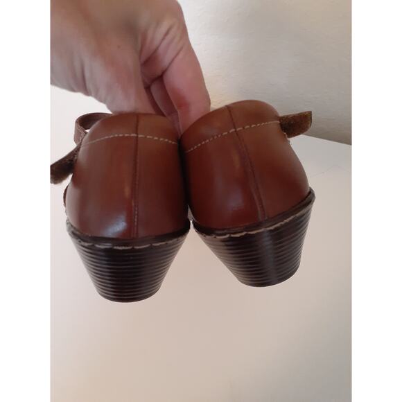Clarks Collection Brown Leather Ankle Strap Comfort Sandals Shoes 9 Great Cond. - Picture 4 of 6